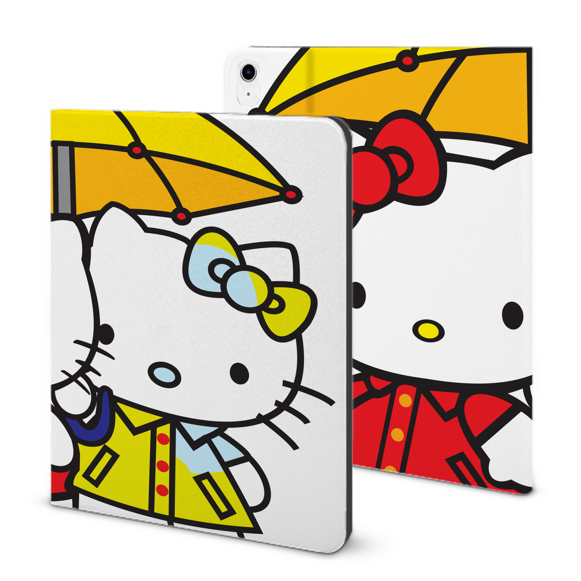 （画像用） Hello Kitty ハローキティ IPad ケース ブック型 PUレザー TPU 耐衝撃 軽量 薄型 ペン収納なし 全面保護 IPad 各モデル対応